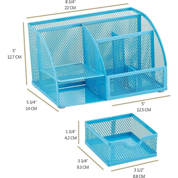 Annova Mesh Desk Organizer Office with 7 Compartments + Drawer/Desk Tidy… - Picture 2 of 3